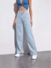 Jeansi de damă cu talie înaltă și picior larg 2025 - Croială dreaptă subțiatoare, Stil retro versatil