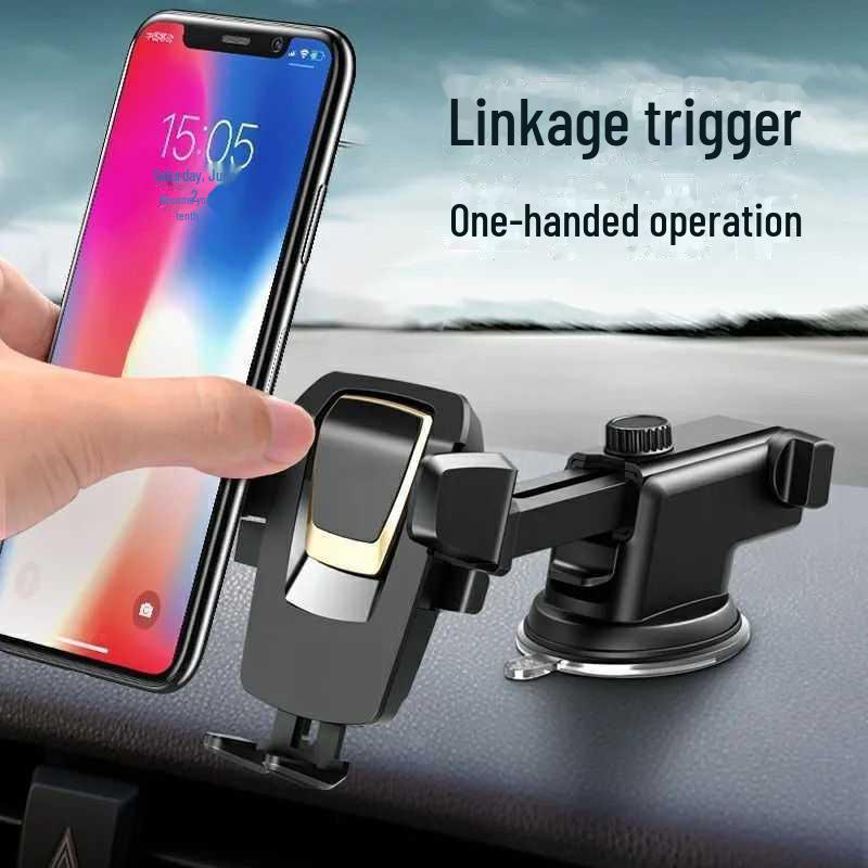 Car Phone Holder: Anti-Slip, Shockproof, Rotatable Stand for Navigation On Central Instrument Panel