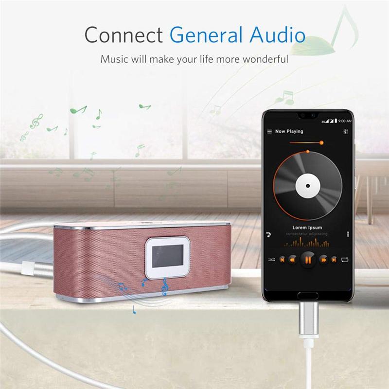 Type-C To 3.5mm Audio Cable Car Headphone Speaker Type C Converter Jack Aux Cord (Digital Version)