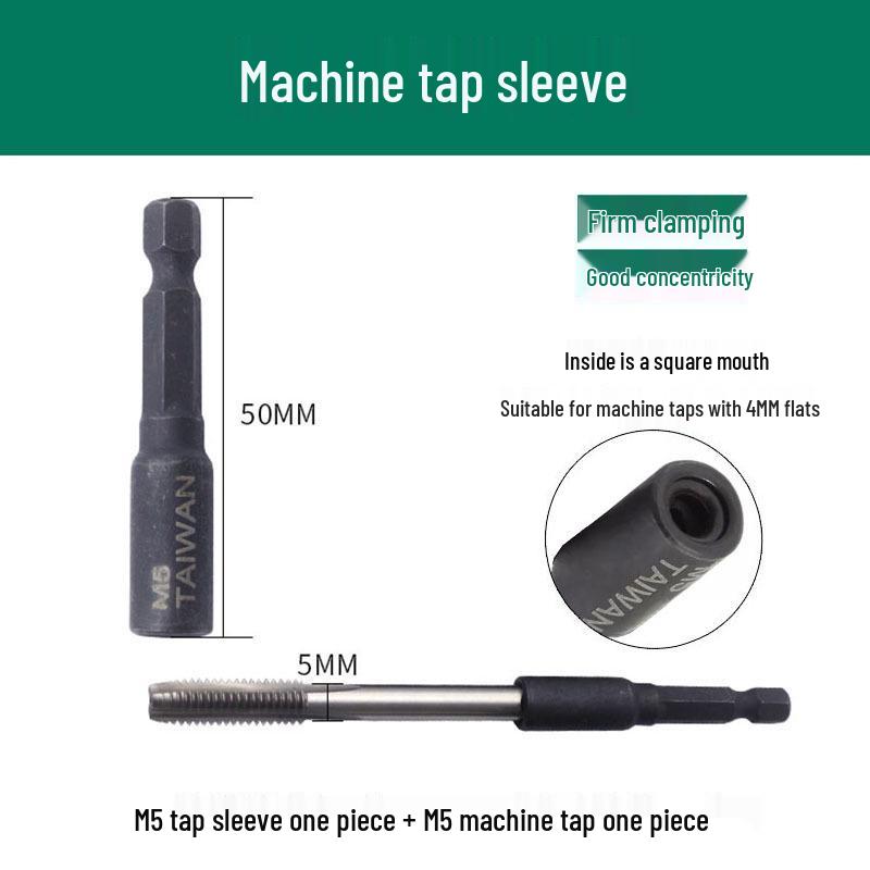 Hex Shank Tapping Chuck Conversion Head with Tap Extension Rod