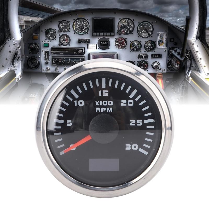 52mm Boats RPM Speedometer DC9-32V 0-3000 RPM Adjustable Marine Gauges For Trucks Tractors Cars RVs Boats Accessories