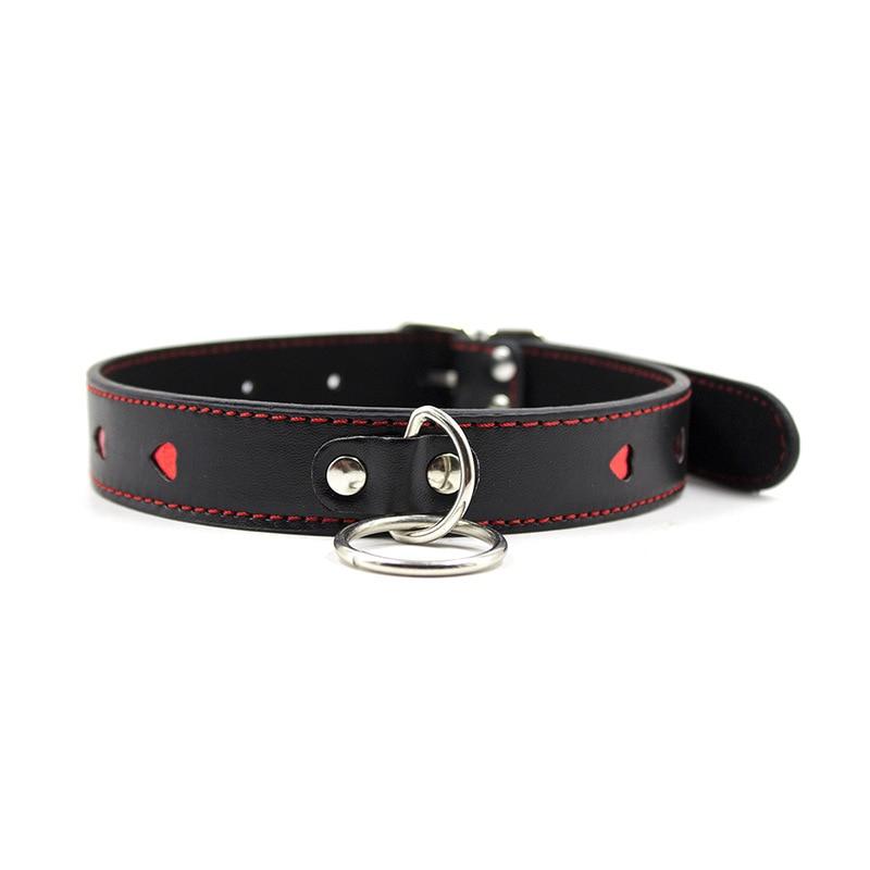 Heart Collar Chain Leash Pet Play Submissive  Kink Fetish Restraints Collars & Leashes