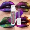 9-Color Chameleon Metallic Lip Gloss Lip Glzae High Shine Long-Lasting Lipstick Coral Tones for Stage & Halloween Makeup