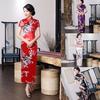 Dames Cheongsam Chinese stijl Vintage Opstaande Kraag Hoge Split Zomer Qipao voor Podiumshow