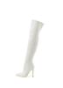 Cross2023 Women's Soft Patent Leather Stiletto Over-the-Knee Boots with Pointed Toe & Side Zipper