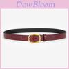 Leather Womens Fashion Casual Belt With Square Buckle For Daily Wear