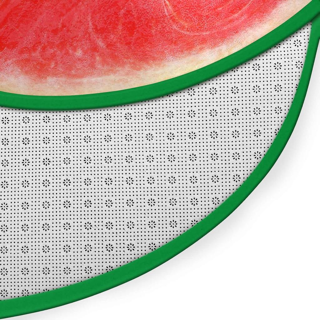 Fruit Round Area Rug, Watermelon Print Rug Non-Slip Circle Floor Mat for Bedroom Living Room Outdoor Study Playing Home
