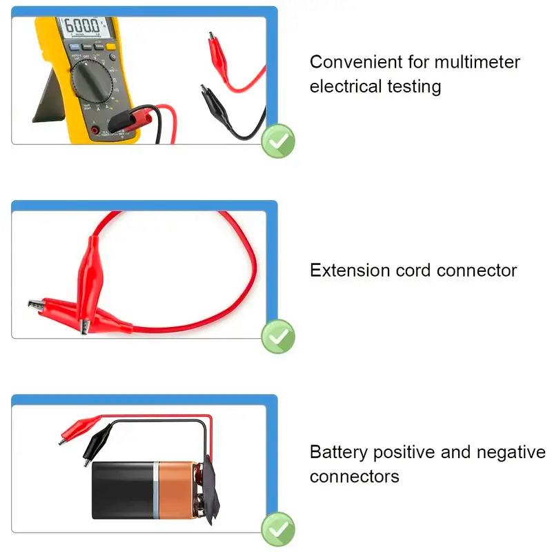 10pcs Color Alligator Clip Electric DIY Small Battery Power Cord Sheath Electric Clamp Double Head Test Clamp