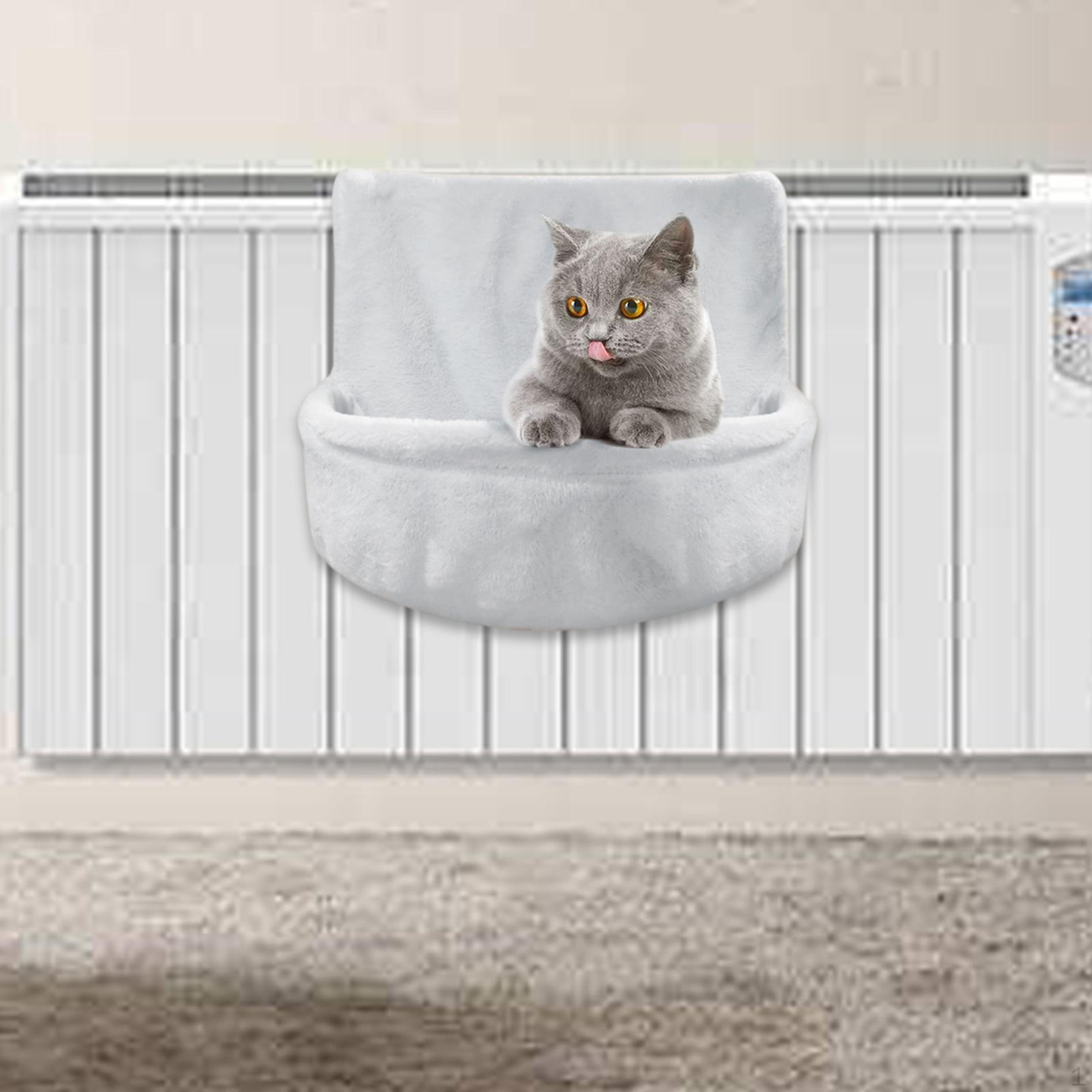 

Кровать для кошки с обогревателем, кровать для дома, теплый просторный шезлонг, шкафчик для сидения у окна