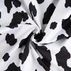 2023 New Cow Pattern Print Stretchy Crop Tops Women Long Sleeve Turtleneck Skinny High Street Casual Fashion Graphic Tees Shirts