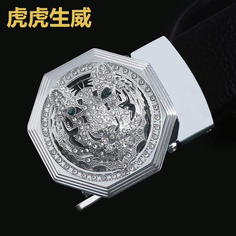 Belt Men'S Zodiac Buckle Diamond Belt Buckle Men'S Business Belt Buckle Cow Gift Belt