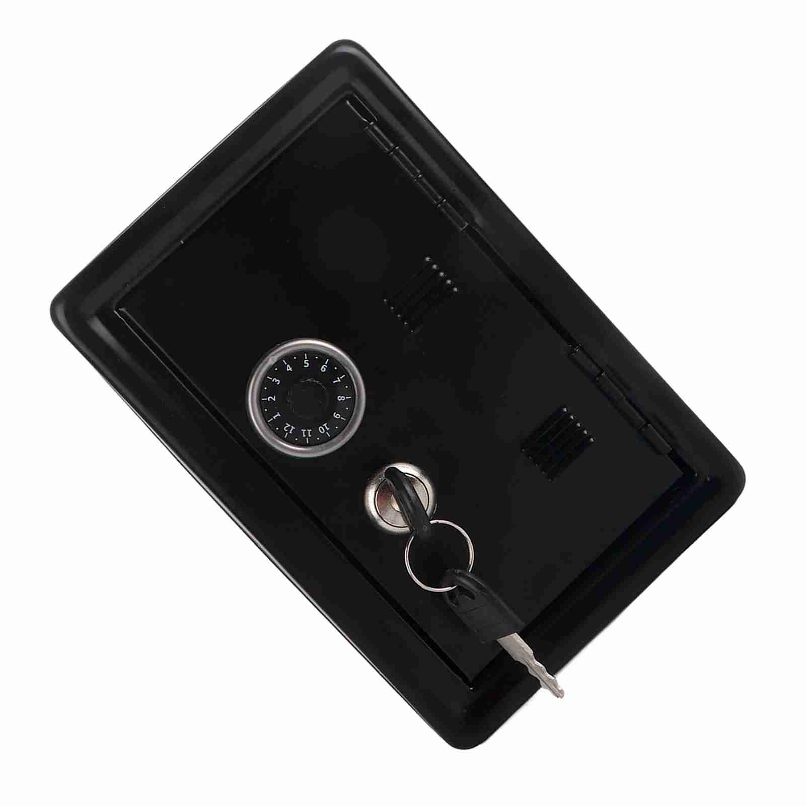 

Kids Learning Toy Money Box Password Cash Coins Saving Safe Box Style Gift with 2 Keys (Black) чёрный