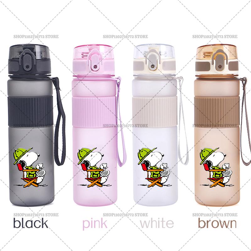550ml Snoopys Water Bottles Cute Cartoon Drinking Cup Portable Cups Women High Quality Sport Leak Proof Mug Bottle Birthday Gift