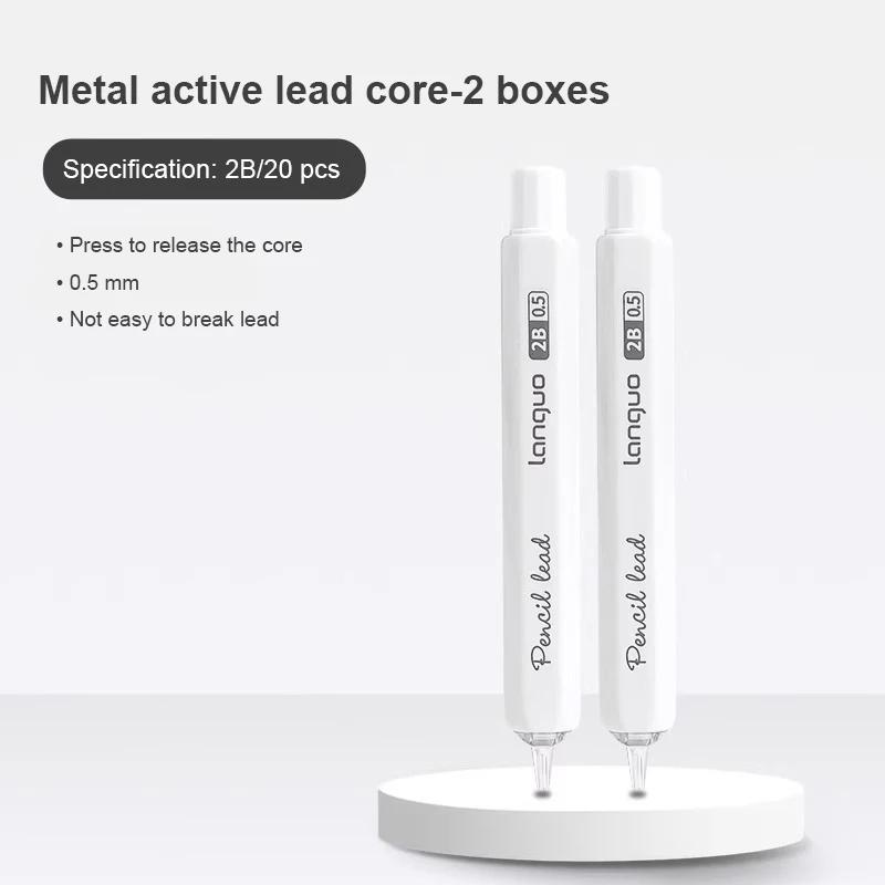 Low Center of Gravity Metal Mechanical Pencil Set 0.3-0.7mm Lead Refill Automatic Pencil Art Sketch Painting Writing Stationery