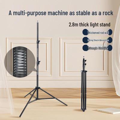 2.8m Adjustable Photography Light Stand with Spring Mount for Softbox and Flash