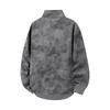 Men's Dark Gray Tie Dye Half Zip Stand Collar Casual Pullover Sweatshirt