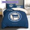 Hertha BSC Custom Name Pattern Bedding,Quilt Set Quilt Cover Pillowcase Home Birthday Gift(1 * Duvet Cover + 2 * Pillowcase, Without Core)