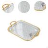 Serving Tray Decorative Iron Elegant Food Tea Cup Holder for Kitchen Bathroom Dresser