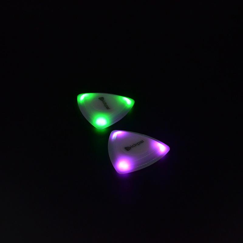 LED Glow Triangle Bass Guitar Picks - Glitter & Tactile Design for Night Play