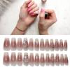 Glamorous 643 Aurora Diamond Flower Handmade Blush Finger Nail Sticker Manicure Wholesale