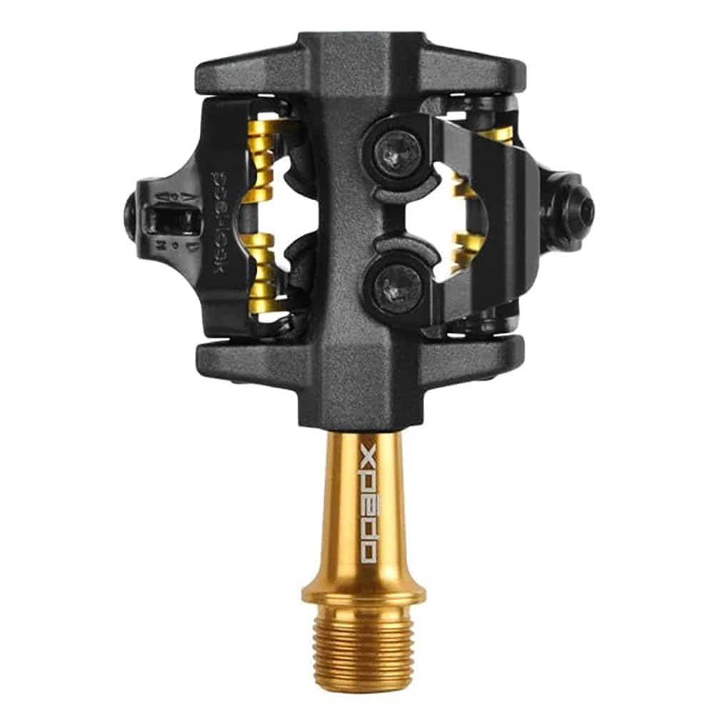 XPEDO CXR PRO Bicycle Pedals and Right for Mountain and Road SPD Pedals with Titanium XMF10AT (Left Set) Bikes, Spindles, Black,