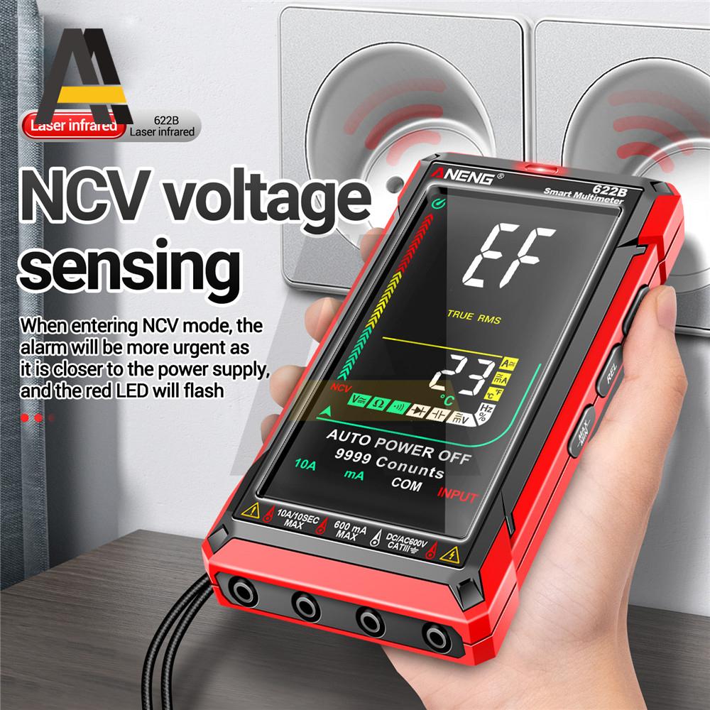 ANENG 622A/622B Digital Multimeter Professional AC/DC Volt Ammeter With Laser Lamp Capacitance Ohm Temp Tester for Electrician