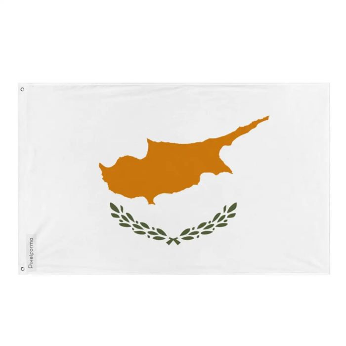 Drapeau - Chypre - 90 x 150 cm - Polyester - Impression recto/verso - Œillets en fer