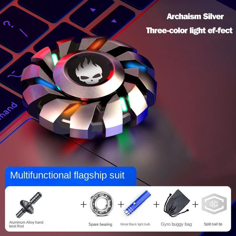 Edc Fidget Toy Luminous All-Metal Fidget Spinner - Mini Smart Gyro Set for Stress Relief & Focus - Adult & Kids Gift