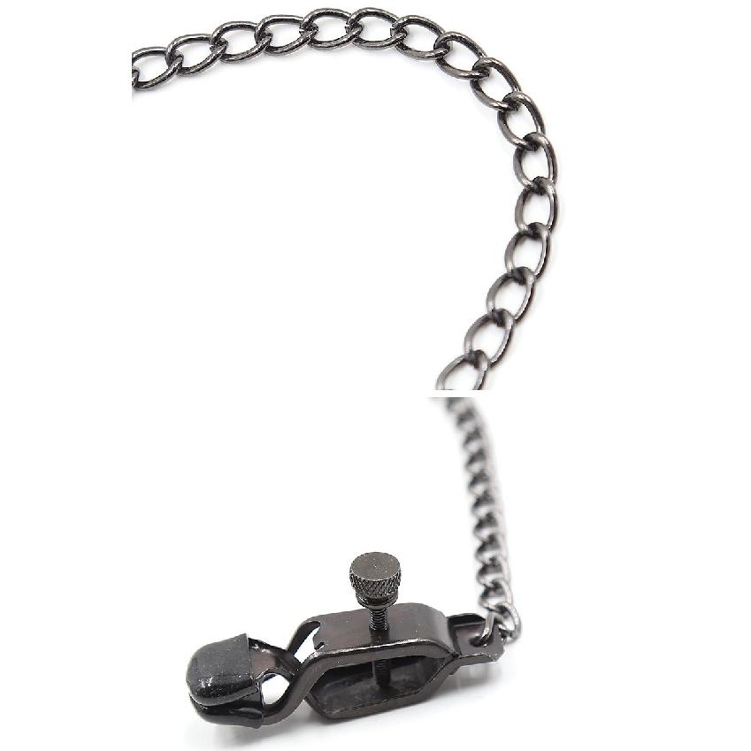 1 Pair Sexy Nipple Clamps Labia Clips With Chain Clip Sm Fetish Bust Massager Stimulate Sex Toy Flirt Bondage Exotic