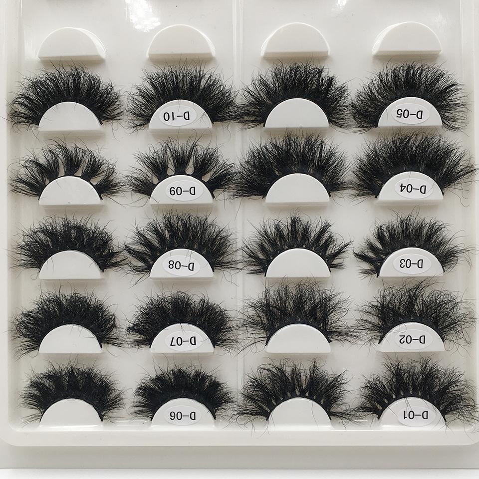 RED SIREN Fluffy Lashes Mink 25mm False Eyelashes Makeup Long Natural Volume 3d Eyelashes Extension Wholesale Mink Eyelashes