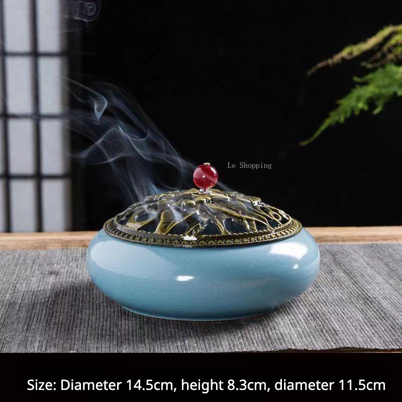 Ceramic Censer Stick Incense Holder Home Ancestral Hall Interior Zen Tea Ceremony Office Bedroom Decoration Aromath Appliances
