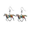 Ensemble Collier Boucles d'oreilles Pendentif Poney Arc-en-ciel Tendance avec Design Dégradé Coloré