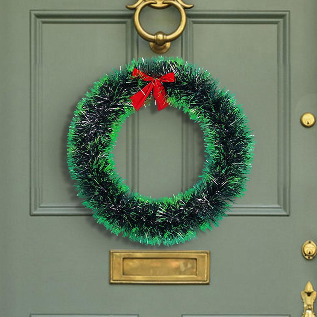 Christmas Ribbon Garland Home Party Wall Door Decor Christmas Tree Ornaments Tinsel Strips Bow Knot Wreath Party Supply