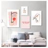 Pittura su Tela Arte da Parete Stile Rosa Lettera Lucky You Immagini Per Soggiorno Moderno Decorativo Nordico Astratto Poster Linea Faccia