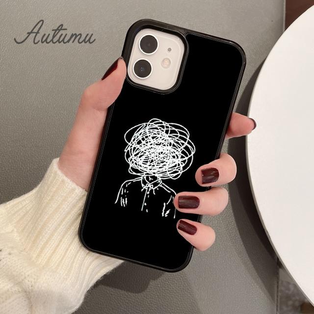 Funny Face Abstract Cartoon Art Phone Case for iPhone 11 12 13 14 Pro Max Mini XR XS SE 2020 6S 7 8 Plus Samsung Galaxy S21 S22