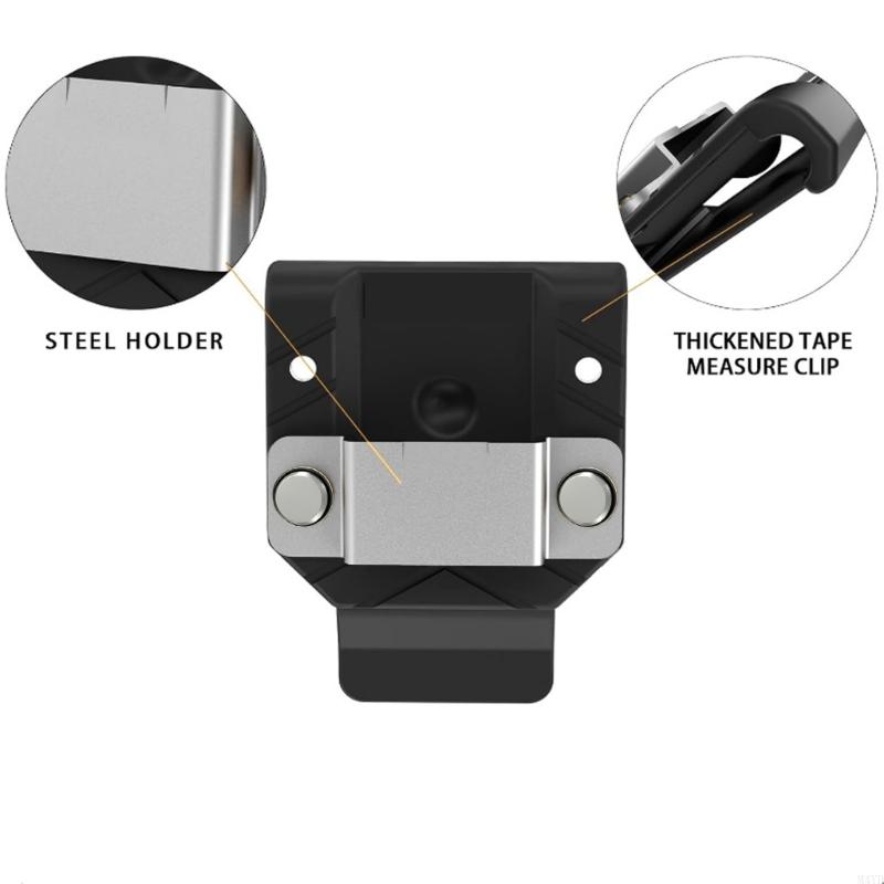 Strong Tape Measure Clip With Secure Grip Fits Most Belts And Pockets Perfect For Carpenters And Electricians M4YD