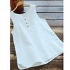Sommer Tank Tops aus Baumwolle und Leinen für Damen, Vintage-Oberteile, Basic-Tanktops mit O-Ausschnitt, ärmellose Oberteile für Damen