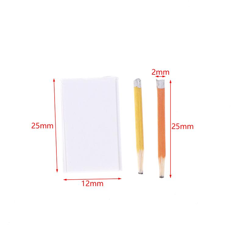 Mini Stationery Simulation Pencil 2 Notebook Model Reduced Version Learning Accessories