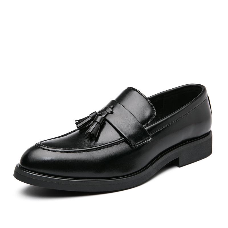 Lightweight Men's Plus Size Tassel Brogue Slip-On Leather Shoes - Bestseller Casuals Model 7263.