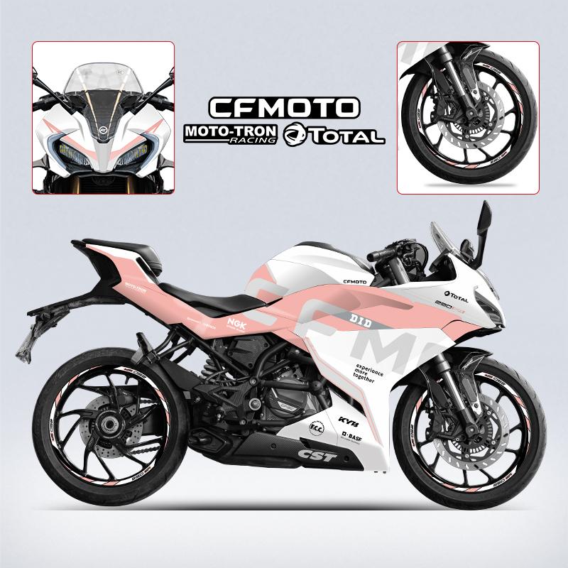 Pattern Printing Stickers Kits for Motorcycle Protection and Decoration, Used for CFMOTO 250SR 300SR 2022 2023, Various Styles