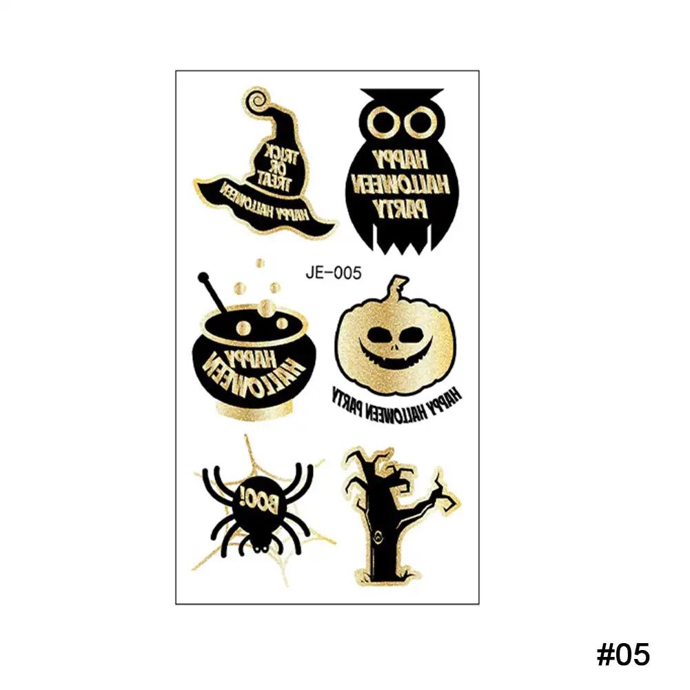 Shoulder Thorn Tattoo Sticker Halloween Cosplay Punk Fake Tattoo for Woman Man Clavicle Tatuajes Temporales Faux Tatouage Femme