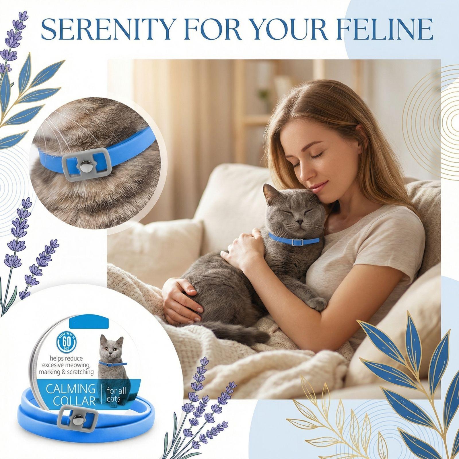 Успокаивающий ошейник для снятия тревожности у кошек
