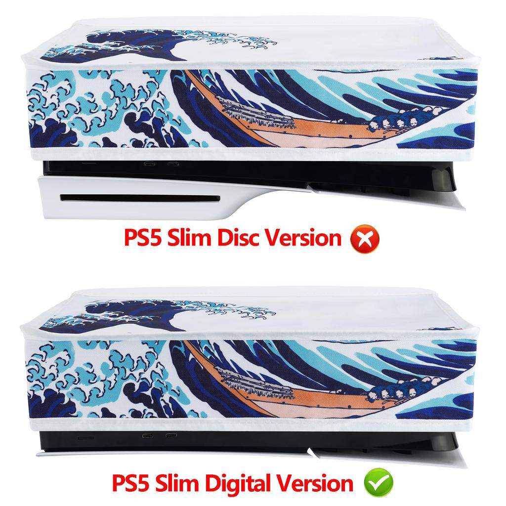 Staubschutz-Musterdesign für PlayVital PS5 Slim Digital Version Staubschutz für die neue Version der PS5 Slim Digital Version Konsole (horizontaler Typ),