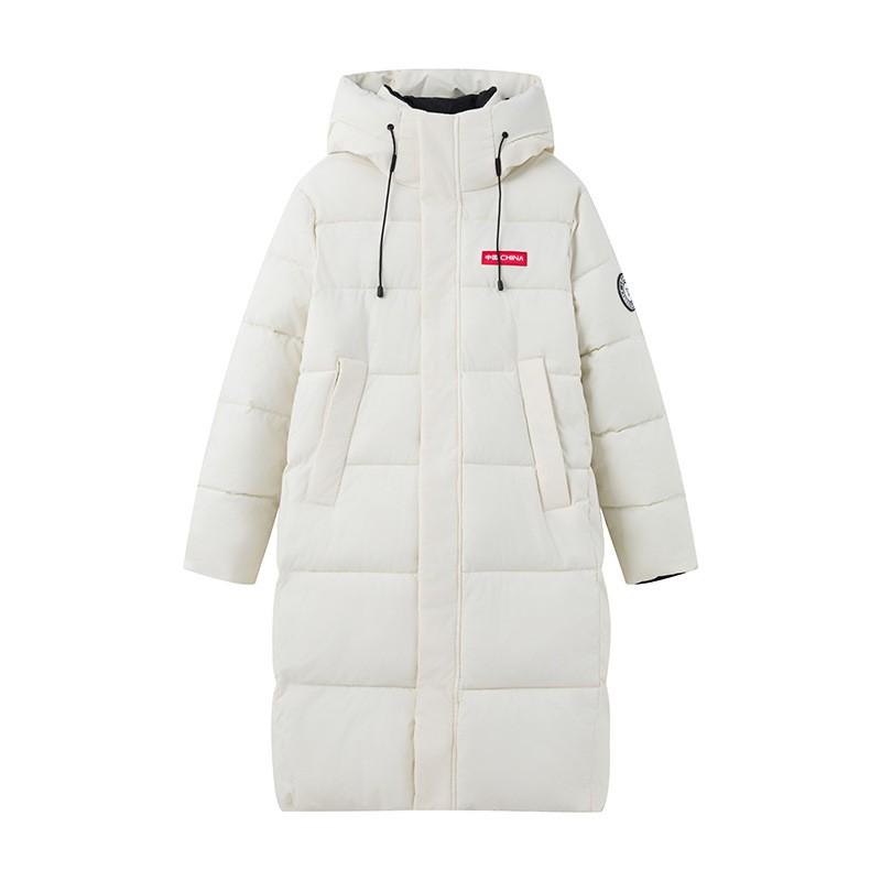 Winter Knee-Length Hooded Couple Puffer Coat Loose Fit Thick Warm Cotton Jacket Women