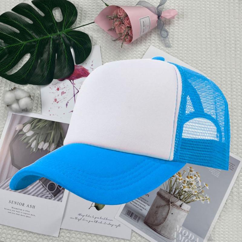 Summer Color Matching Truck Driver Sponge Net Cap Work Cap Volunteer Cap Duck Tongue