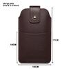 Slim Outdoor Leather Fanny Pack with Card Slots & Magnetic Buckle Phone Case