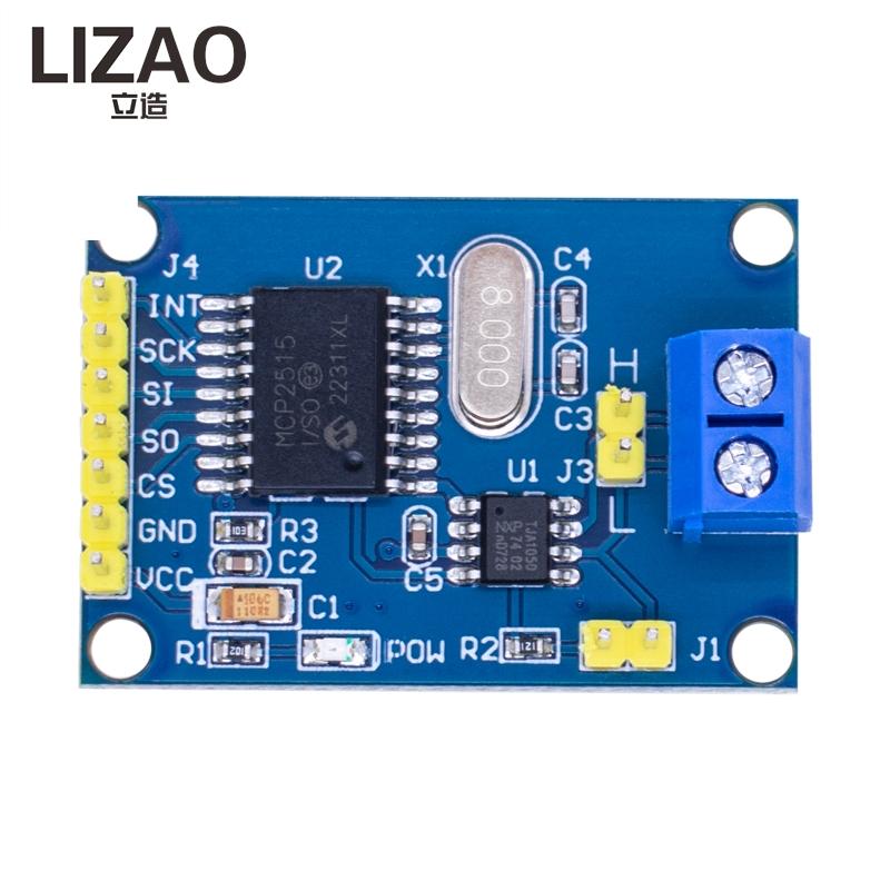 LIZAO MCP2515 CAN Bus TJA1050 SPI Module New Version Receiver for 51 MCU ARM Controller