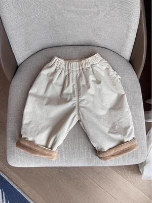 Children's Fleece-Lined Tapered Winter Pants - Warm, Comfortable Trousers for Boys and Girls