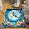 1pc Fairy Pattern Area Rug Soft Flannel Floor Mat for Living Room,Office,Bedroom and Carpet,Sofa Coffee Table Floor Mat