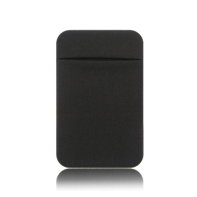 Elastic Stretch Lycra Adhesive Cell Phone ID Credit Card Holder Women Men Sticker Pocket Wallet Case